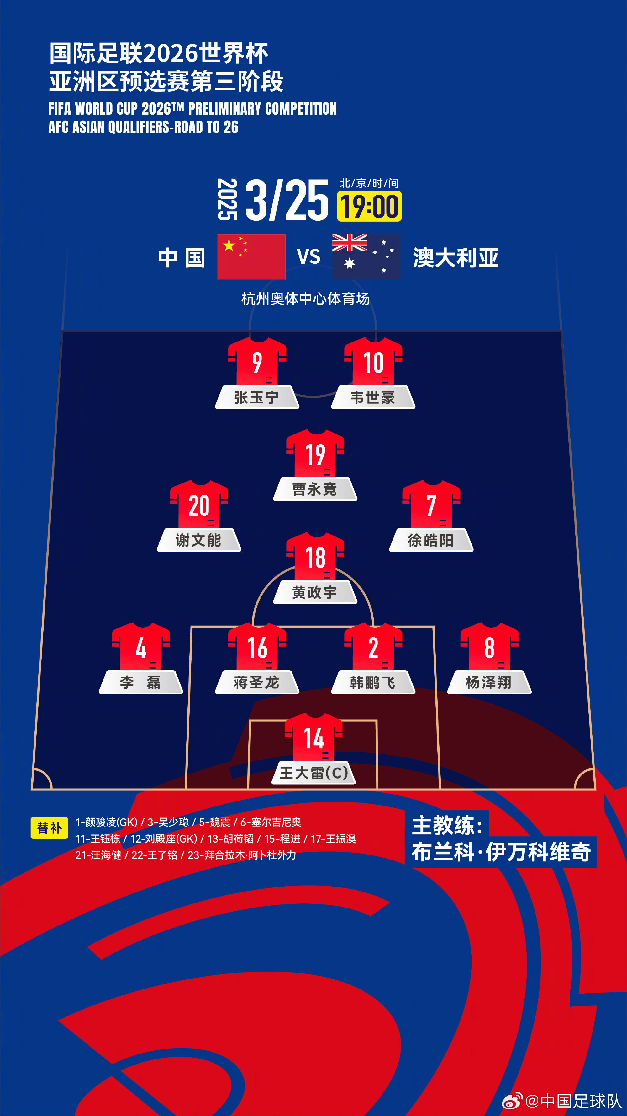 遭伊萬詬病！國足首發(fā)11人聯(lián)賽出場：僅4人鐵主力，楊澤翔0出場