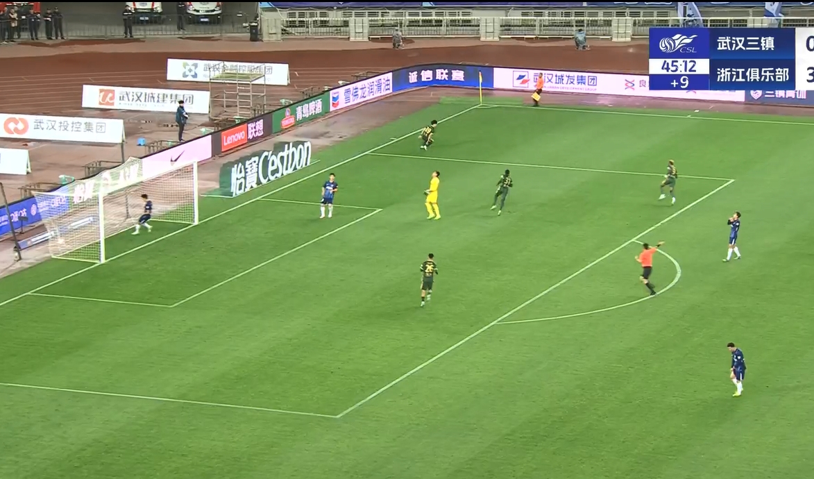 18歲王鈺棟中超處子球！三鎮(zhèn)后防白給，浙江半場4-0領(lǐng)先